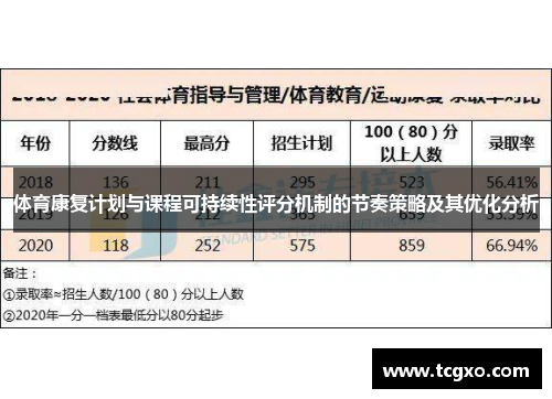 体育康复计划与课程可持续性评分机制的节奏策略及其优化分析